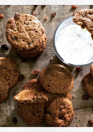Foto di Biscotti di farina integrale d’avena con uvetta