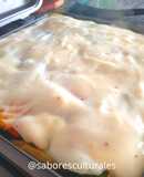 Tortilla de vegetales con salsa blanca🧅🌽🌿🥕🥔 🍽 🍳