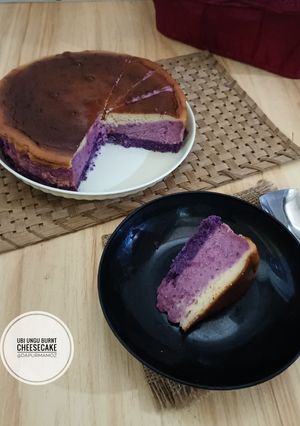 Foto resep Ube Ungu Burnt Cheesecake