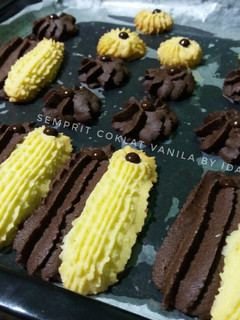 Foto resep Semprit coklat vanila