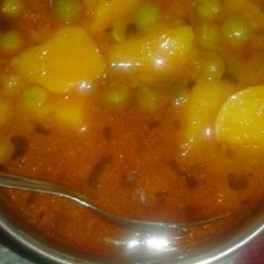 Aloo matar Dhaba style A picture of Aloo matar Dhaba style.