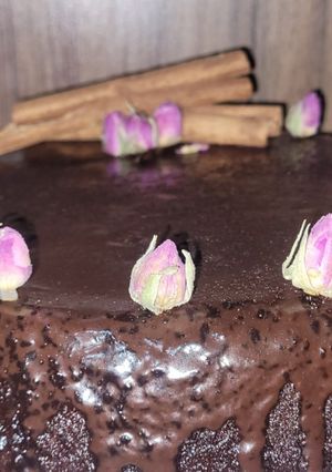 عکسی از دستور کیک شکلاتی خیس خوشمزه