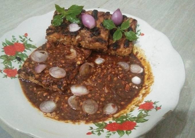 Standar Cara gampang bikin Tempe bakar sambel sate  sempurna