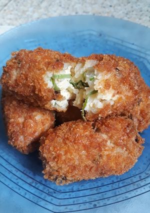 Foto resep Kroket nasi ayam keju