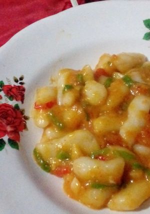 A picture of Korean Tteokbokki (Hot and Spicy Rice Cake).