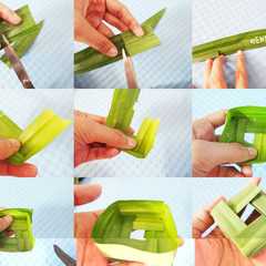 A picture of Membuat takir pandan.