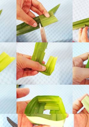 Foto resep Membuat takir pandan