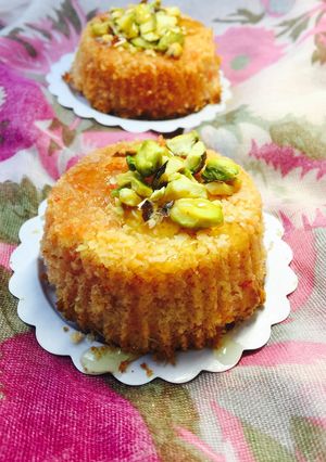 A picture of Fake Kunafa Cupcakes.