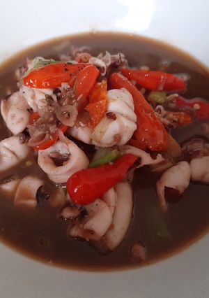 Foto resep Tumis cumi pedas lada hitam