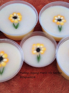 Foto resep Puding Jagung Vla Santan