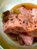 Salmone in Vasocottura con Salsa Agrodolce all’uva fragola