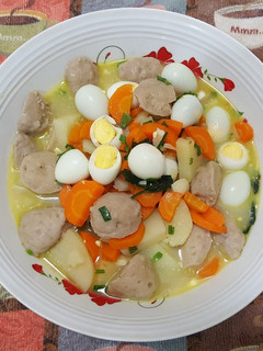 Foto resep Sop simple telor puyuh baso
