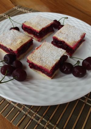 Meggyes lepény recept fotója