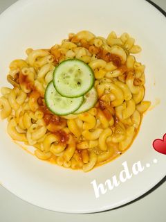 صورة لوصفة معكرونه بالجبنه والتونه 🐟♥️