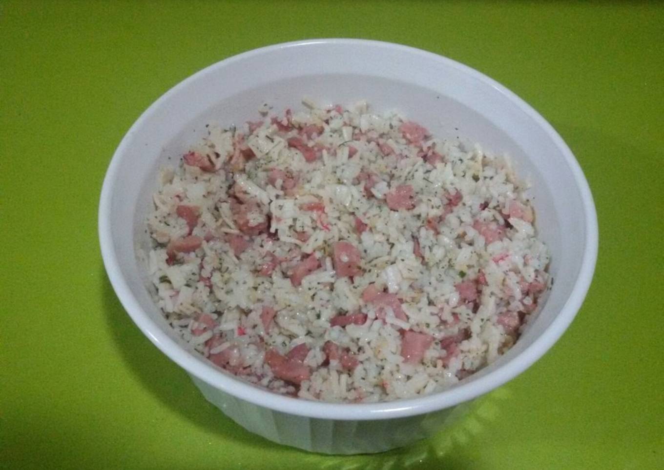 Ensalada de arroz al ajillo con thermomix