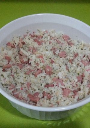 Foto principal de Ensalada de arroz al ajillo con thermomix