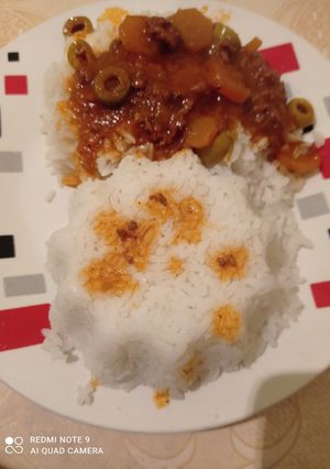 صورة لوصفة أرز بالصلصة على طريقتي
