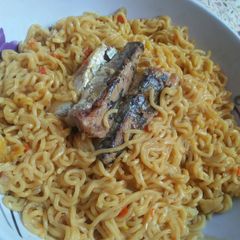 Noodles with sardine A picture of Noodles with sardine.