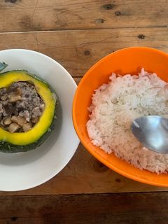 Hình của món Bí nhồi thịt hấp.