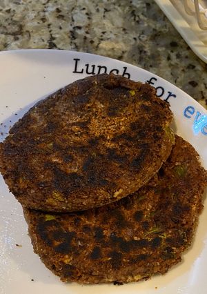 Una foto de Hamburguesa de porotos negros