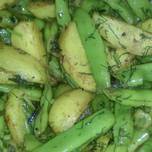 आलू बीन्स तला हुआ (Potato beans fried recipe in hindi)