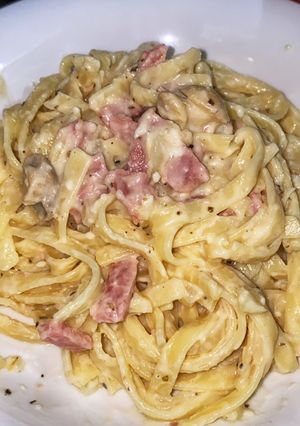 Foto resep FETTUCINI Carbonara Cheese