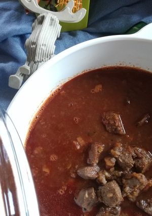 Vörösboros szarvascomb pörkölt recept fotója