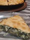 Tarta de lechuga akusay (lechuga o repollo japonés) y acelga