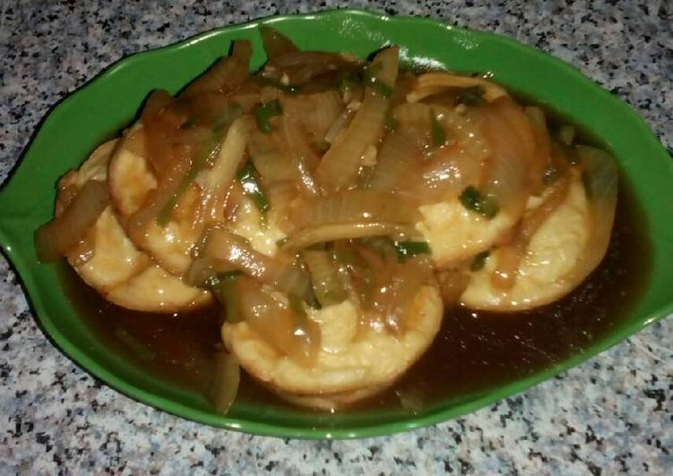 Tahu kol panggang saos tiram
