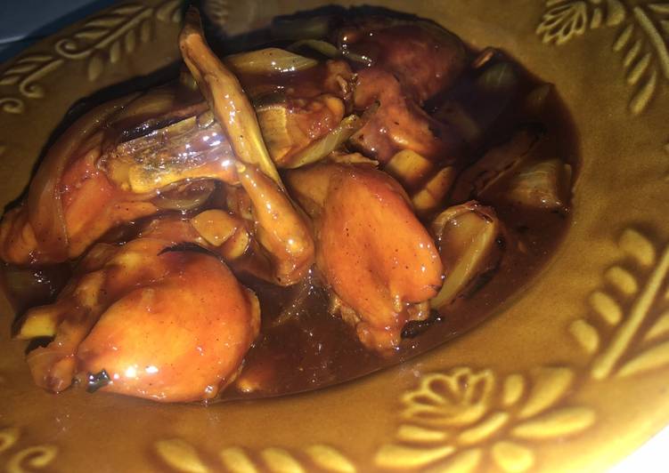 Cara Menyiapkan Ayam mentega SAUs tiram Lezat