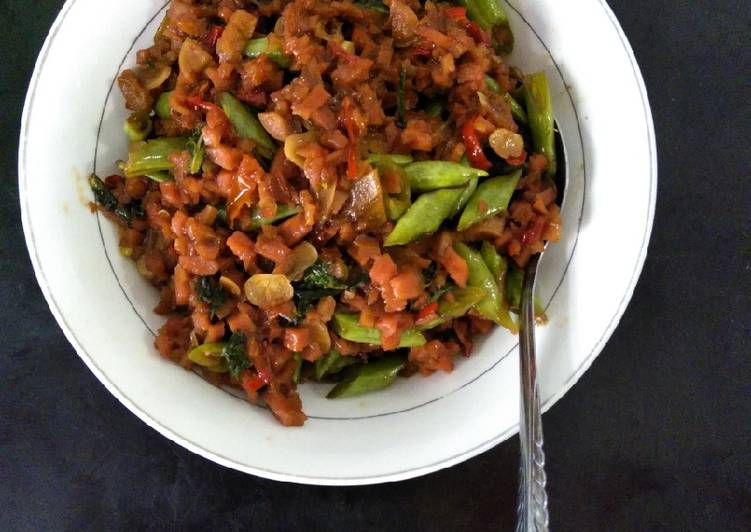 Tumis buncis & kornet