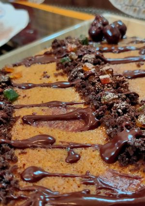 A picture of Choco Mango Cake.