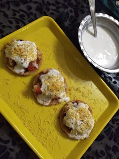 A picture of Leftover fried roti chaat.