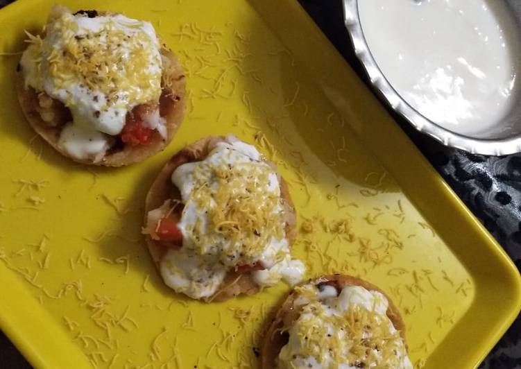 Leftover fried roti chaat