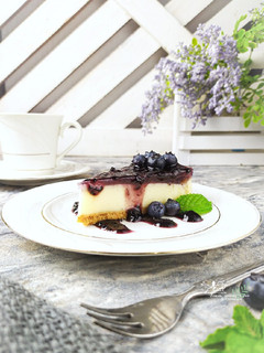 Foto resep Blueberry Cheese Cake Kukus