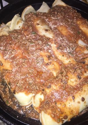 Una foto de Canelones de acelga