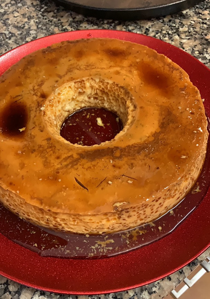 Una foto de Flan casero espectacular