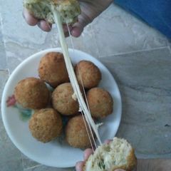 A picture of Potato,Chicken and Cheese balls.