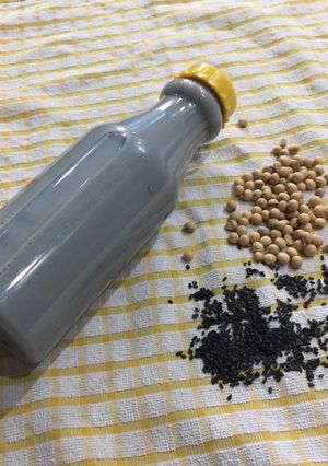 Foto resep Susu Kacang 🍼 Soymilk Black Sesame