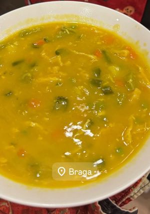 Foto de Sopa cremosa de legumes com frango
