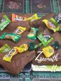 Toaster Chocolate Cake Sandwiches with Tutti Fruiti