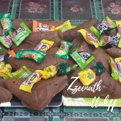 A picture of Toaster Chocolate Cake Sandwiches with Tutti Fruiti.