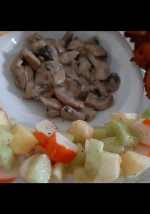 صورة لوصفة الفطر بكريمة الطبخ