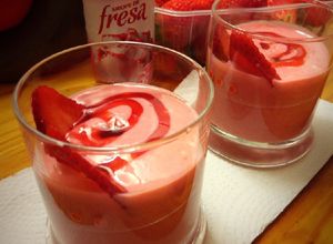 Una foto de Batido de fresas cremoso.(con y sin Thermomix)