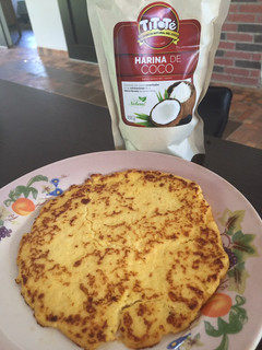 Una foto de Wafle con harina de coco