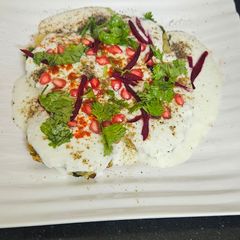 A picture of Vrat wali Farali aloo tikki chat.