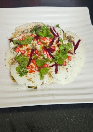 A picture of Vrat wali Farali aloo tikki chat.