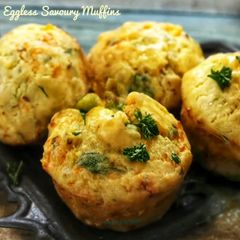A picture of Eggless Savoury Muffins For Breakfast.