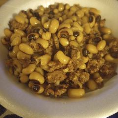 A picture of Instapot Black Eyed Peas and Sausage.