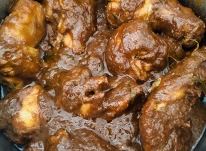 Gambar Ayam rendang hitam (kicap) mudah
